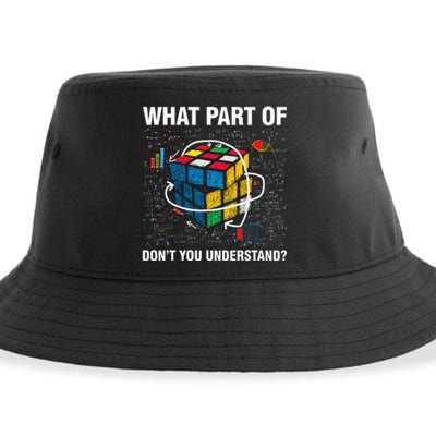 What Part Of Don't You Understand Funny Speed Cubing Math Sustainable Bucket Hat