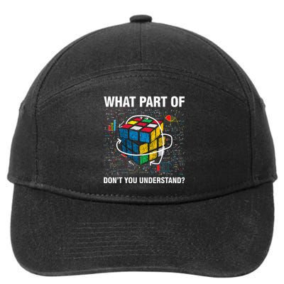 What Part Of Don't You Understand Funny Speed Cubing Math 7-Panel Snapback Hat