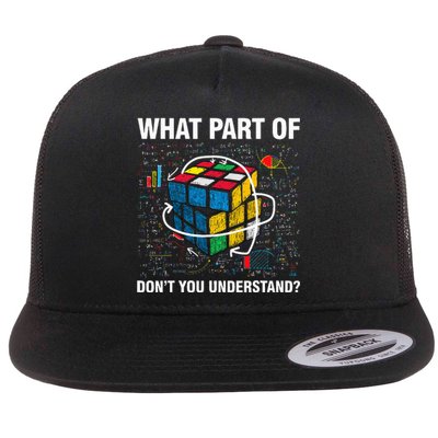 What Part Of Don't You Understand Funny Speed Cubing Math Flat Bill Trucker Hat