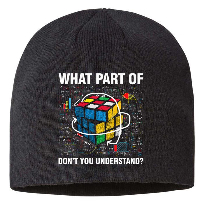 What Part Of Don't You Understand Funny Speed Cubing Math Sustainable Beanie