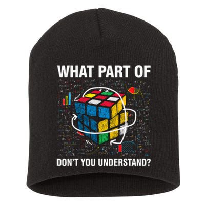 What Part Of Don't You Understand Funny Speed Cubing Math Short Acrylic Beanie