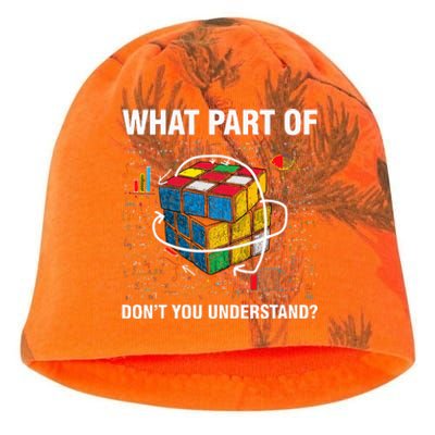 What Part Of Don't You Understand Funny Speed Cubing Math Kati - Camo Knit Beanie