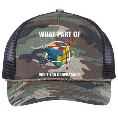 What Part Of Don't You Understand Funny Speed Cubing Math Retro Rope Trucker Hat Cap