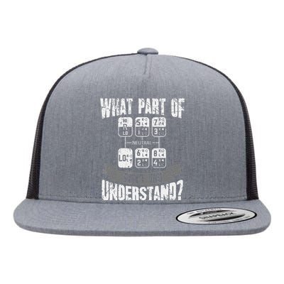 What Part Of Don't You Understand Trucker Gift Truck Driver Flat Bill Trucker Hat