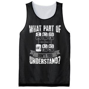 What Part Of Don't You Understand Trucker Gift Truck Driver Mesh Reversible Basketball Jersey Tank