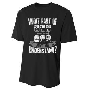 What Part Of Don't You Understand Trucker Gift Truck Driver Performance Sprint T-Shirt