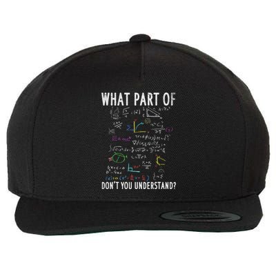 What Part Of DonT You Understand For Math Teacher Wool Snapback Cap