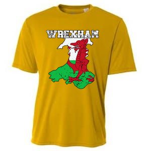 Wrexham Pride Of Wales Welsh Dragon Football Fan Cooling Performance Crew T-Shirt