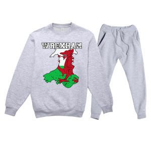 Wrexham Pride Of Wales Welsh Dragon Football Fan Premium Crewneck Sweatsuit Set