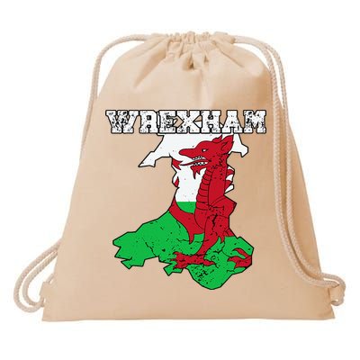 Wrexham Pride Of Wales Welsh Dragon Football Fan Drawstring Bag