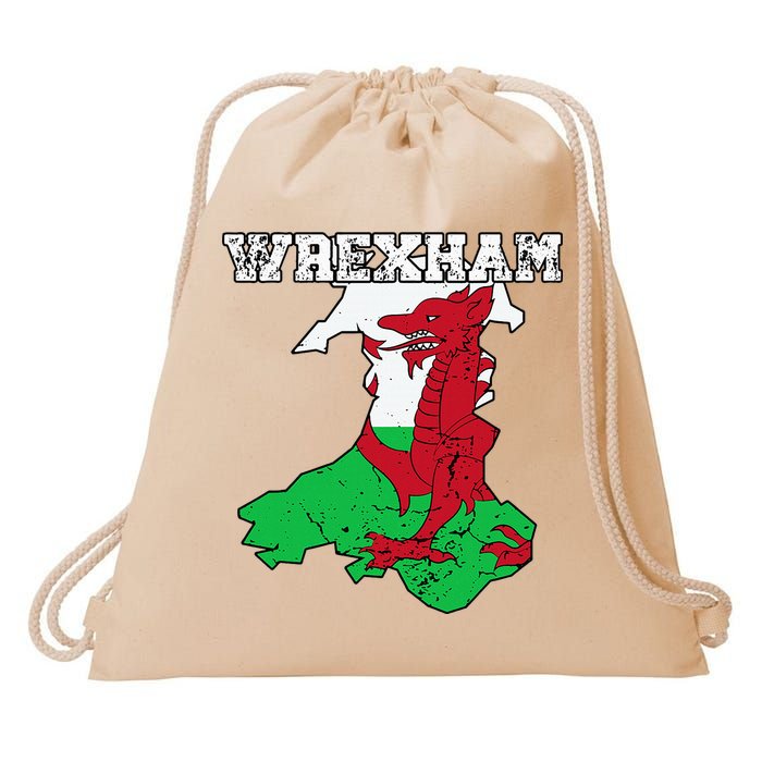 Wrexham Pride Of Wales Welsh Dragon Football Fan Drawstring Bag
