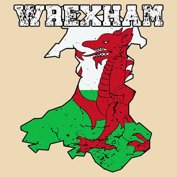 Wrexham Pride Of Wales Welsh Dragon Football Fan Drawstring Bag