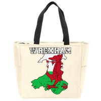 Wrexham Pride Of Wales Welsh Dragon Football Fan Zip Tote Bag