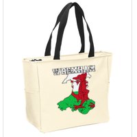 Wrexham Pride Of Wales Welsh Dragon Football Fan Zip Tote Bag