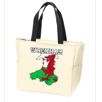 Wrexham Pride Of Wales Welsh Dragon Football Fan Zip Tote Bag