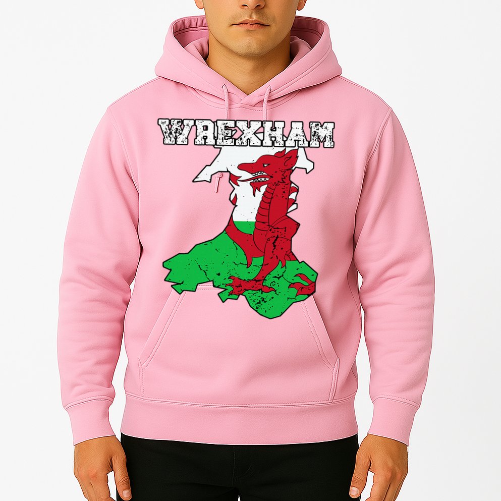 Wrexham Pride Of Wales Welsh Dragon Football Fan Hoodie
