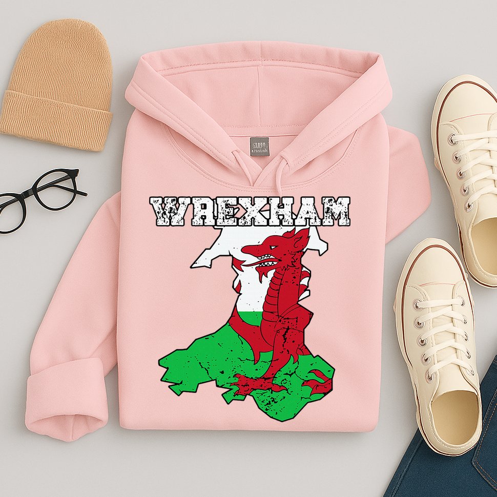 Wrexham Pride Of Wales Welsh Dragon Football Fan Hoodie