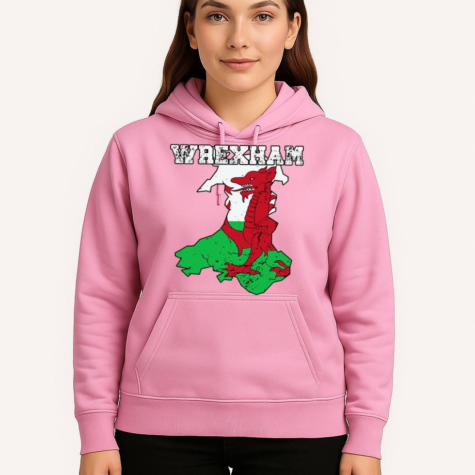 Wrexham Pride Of Wales Welsh Dragon Football Fan Hoodie