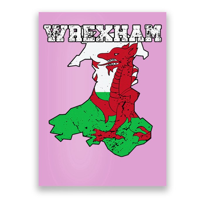 Wrexham Pride Of Wales Welsh Dragon Football Fan Poster