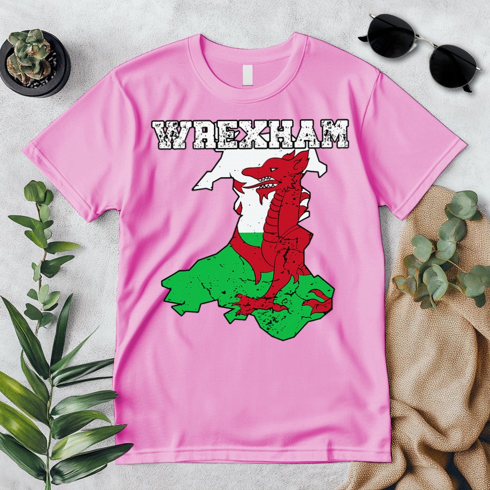 Wrexham Pride Of Wales Welsh Dragon Football Fan Premium T-Shirt