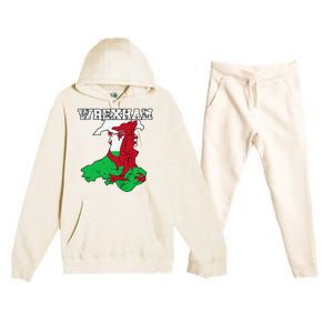 Wrexham Pride Of Wales Welsh Dragon Football Fan Premium Hooded Sweatsuit Set