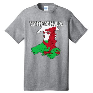 Wrexham Pride Of Wales Welsh Dragon Football Fan Tall T-Shirt