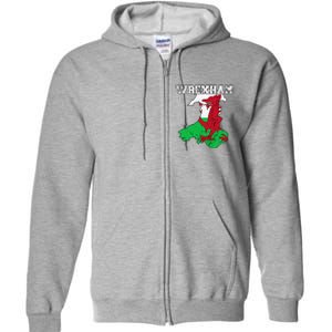 Wrexham Pride Of Wales Welsh Dragon Football Fan Full Zip Hoodie