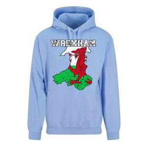 Wrexham Pride Of Wales Welsh Dragon Football Fan Unisex Surf Hoodie