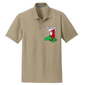 Wrexham Pride Of Wales Welsh Dragon Football Fan Dry Zone Grid Polo