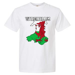 Wrexham Pride Of Wales Welsh Dragon Football Fan Garment-Dyed Heavyweight T-Shirt