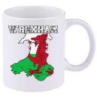 Wrexham Pride Of Wales Welsh Dragon Football Fan 11oz C Handle Ceramic Mug