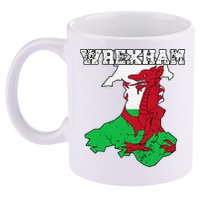 Wrexham Pride Of Wales Welsh Dragon Football Fan 11oz C Handle Ceramic Mug