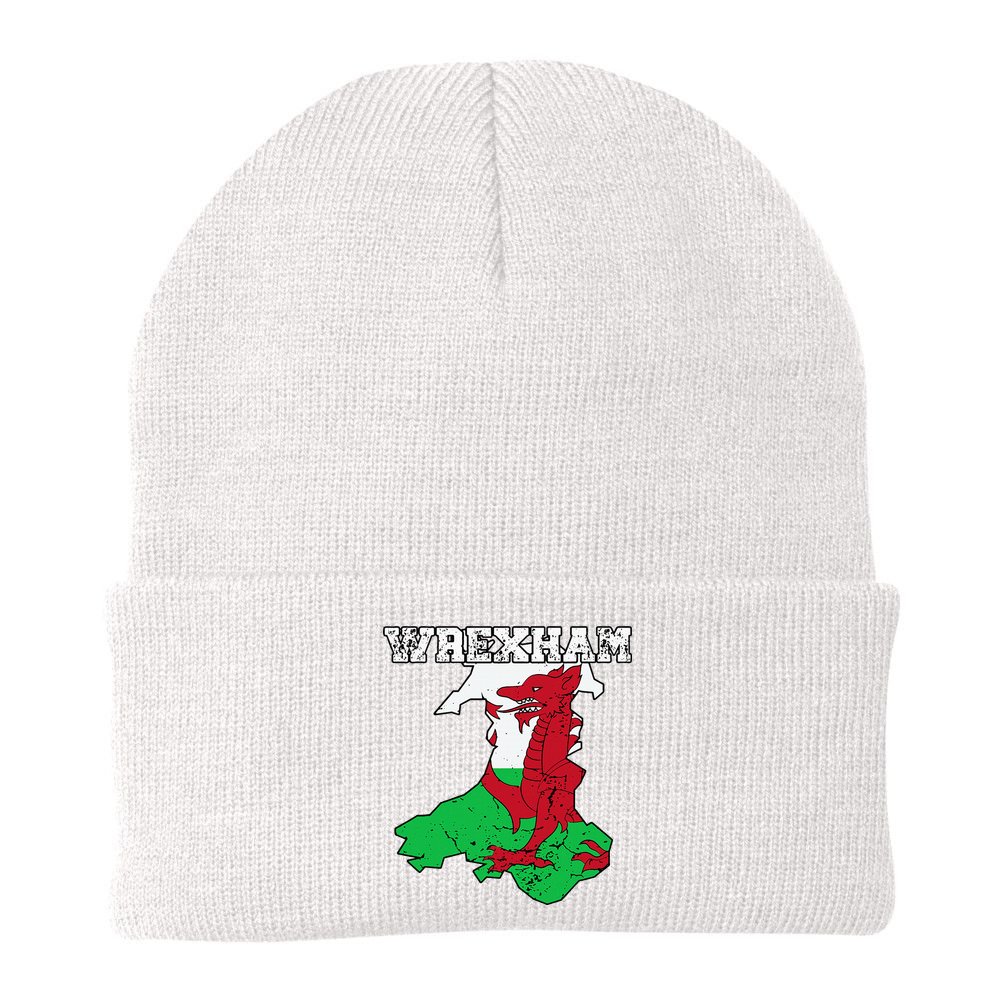 Wrexham Pride Of Wales Welsh Dragon Football Fan Beanie