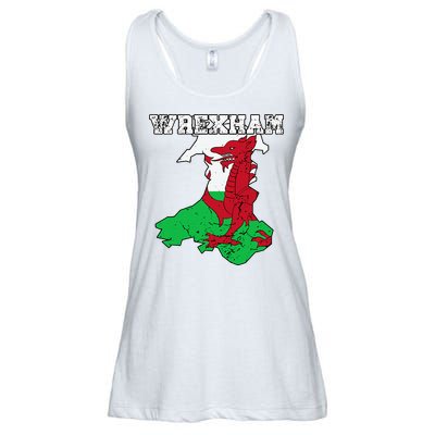 Wrexham Pride Of Wales Welsh Dragon Football Fan Ladies Essential Flowy Tank
