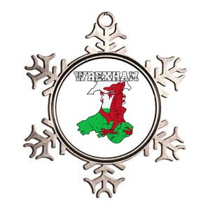 Wrexham Pride Of Wales Welsh Dragon Football Fan Metallic Star Ornament