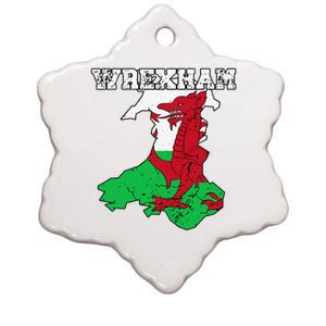 Wrexham Pride Of Wales Welsh Dragon Football Fan Ceramic Star Ornament