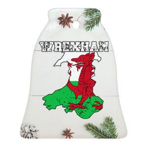 Wrexham Pride Of Wales Welsh Dragon Football Fan Ceramic Bell Ornament