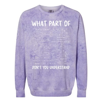 What Part Of Don't You Understand Gift Colorblast Crewneck Sweatshirt