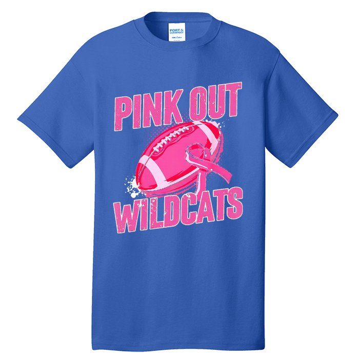 Wildcats Pink Out Football Tackle Breast Cancer Tall T-Shirt