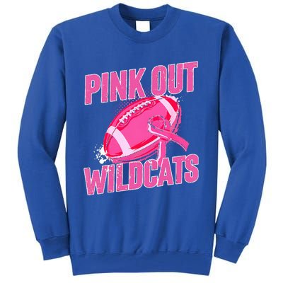 Wildcats Pink Out Football Tackle Breast Cancer Tall Sweatshirt