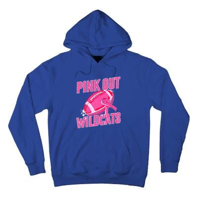 Wildcats Pink Out Football Tackle Breast Cancer Tall Hoodie