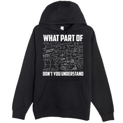 What Part Of Don't You Understand Funny Math Teacher Gift Premium Pullover Hoodie