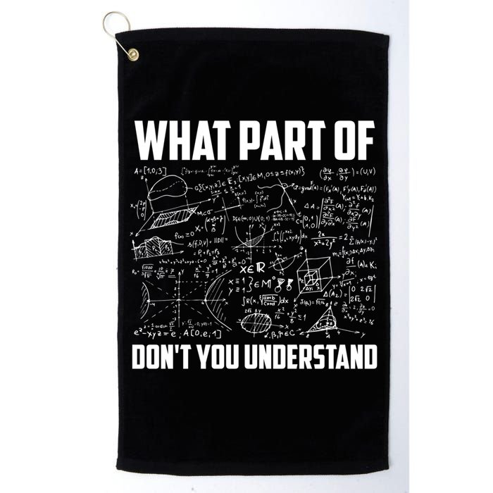 What Part Of Don't You Understand Funny Math Teacher Gift Golf Towel