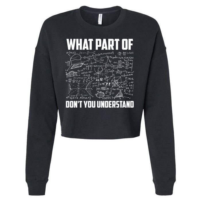 What Part Of Don't You Understand Funny Math Teacher Gift Cropped Pullover Crew