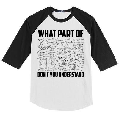 What Part Of Don't You Understand Funny Math Teacher Gift Kids Colorblock Raglan Jersey