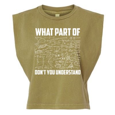 What Part Of Don't You Understand Funny Math Teacher Gift Garment-Dyed Women's Muscle Tee