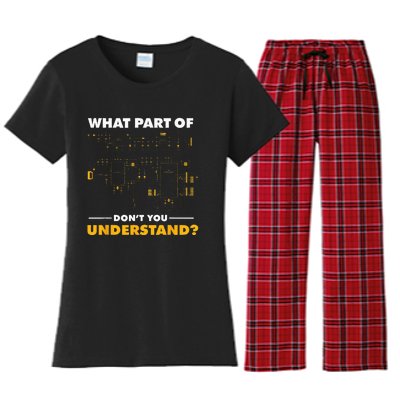 What Part Of Don't You Understand Electrical Electricians Women's Flannel Pajama Set