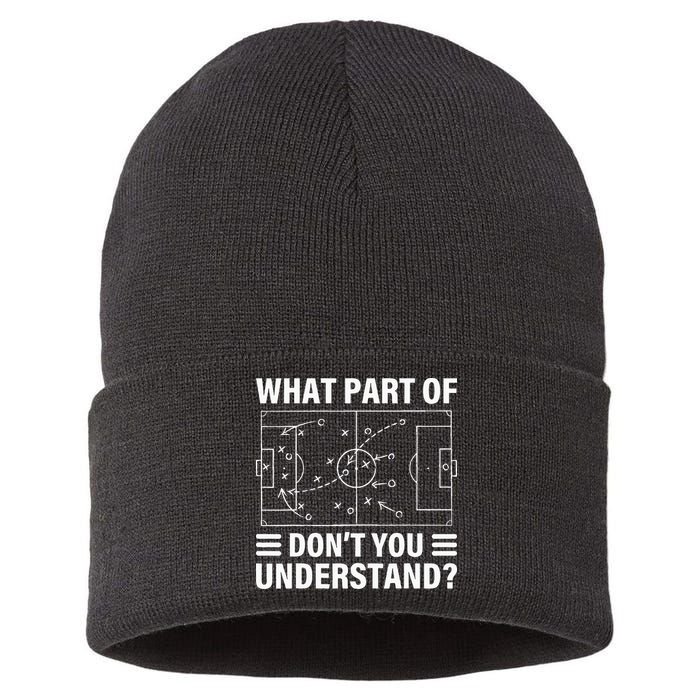 What Part Of Soccer Dont You Understand Soccer Coach Sustainable Knit Beanie