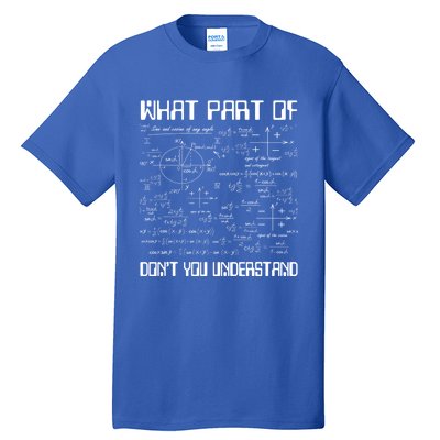 What Part Of Don't You Understand Funny Math Gift Meaningful Gift Tall T-Shirt