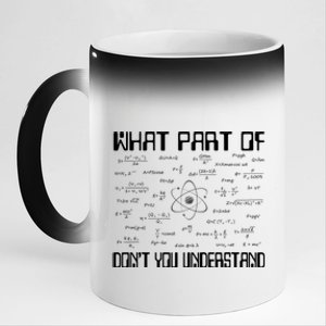 What Part Of Don't You Understand Funny Math Physics Gift 11oz Black Color Changing Mug